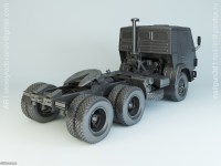 Коллекционная масштабная модель 1:43 Седельный тягач 6х4 КамАЗ-54112 красный, с журналом (De Agostini)